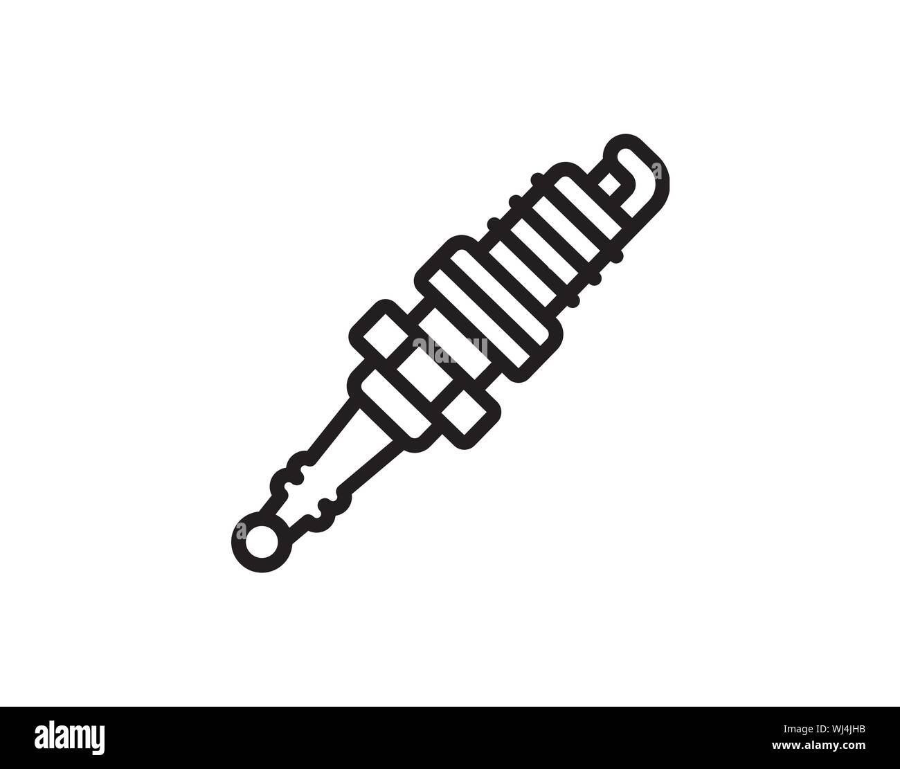 Spark Plug Car Engine Auto Part Icon Vector Stock Vector