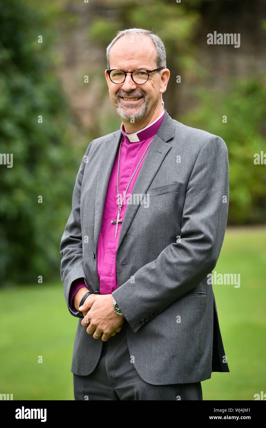The new Bishop of Hereford Richard Jackson at Bishop's Palace in Hereford, as it is announced he is to be Bishop of Hereford, succeeding Rt Revd Richard Frith. Stock Photo