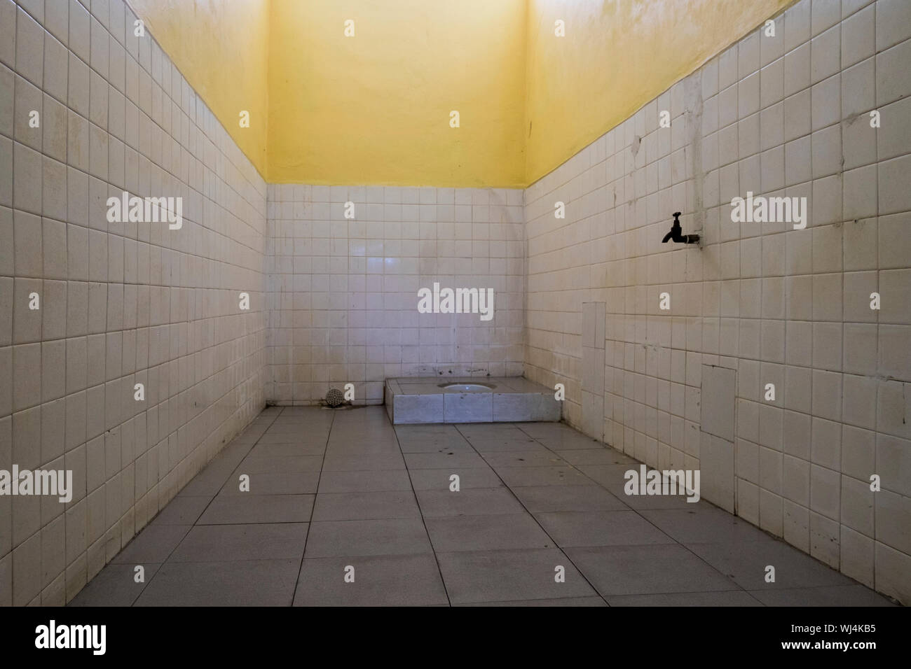 An isolation cell at the Prison Museum in Malacca, Malaysia Stock Photo