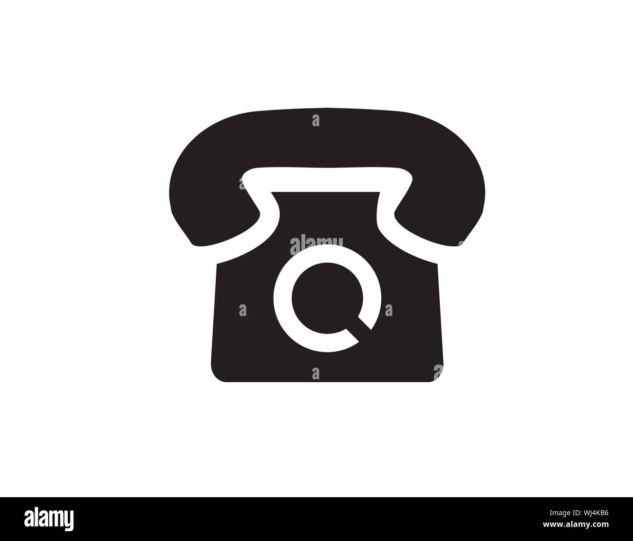 Phone vintage telephone call line supplies icon vector image Stock Vector