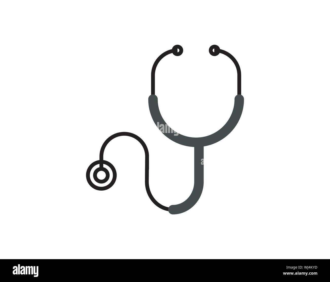 Medical Stethoscope Healthcare Tool Icon Vector Stock Vector
