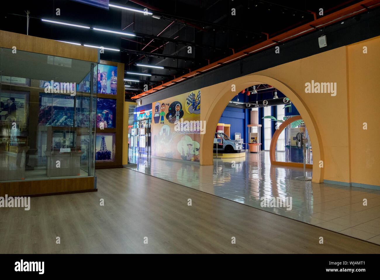 Exhibition on the history of oil discovery and development at the Petroleum Museum in Miri, Sarawak, Borneo, Malaysia. Stock Photo