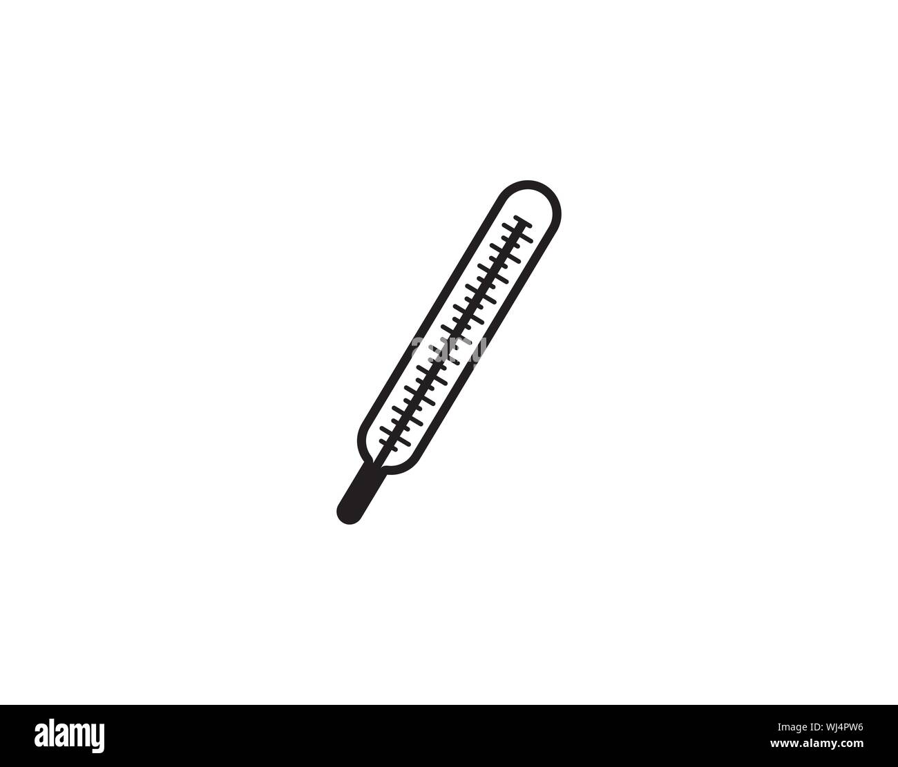 Thermometer icon flat style vector illustration. Stock Vector