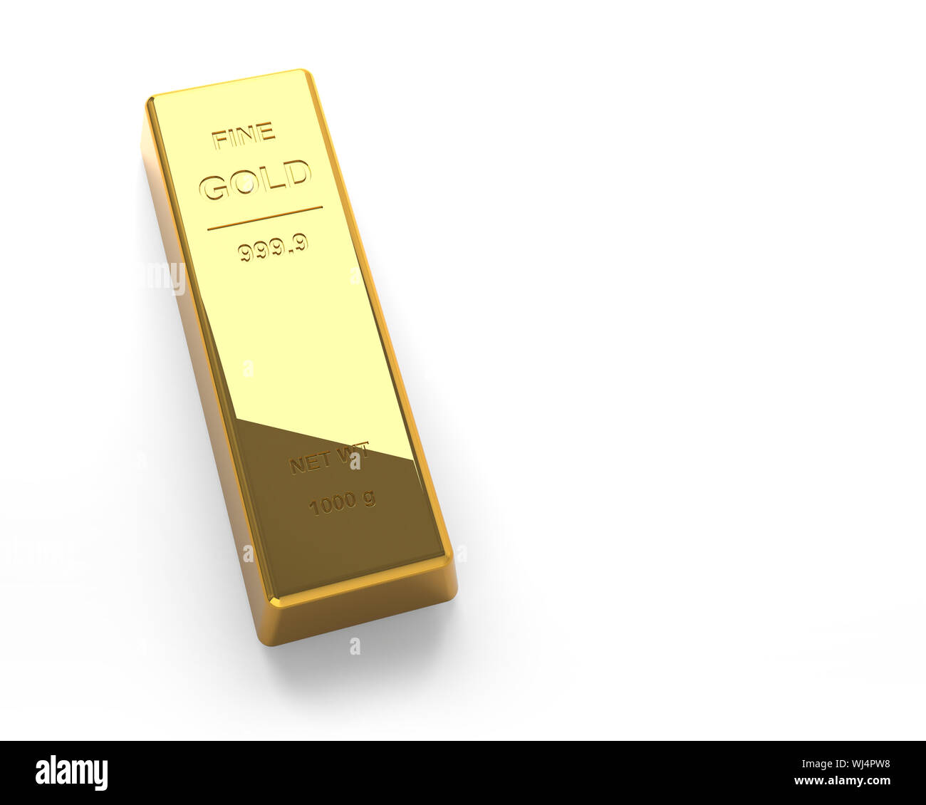 Gold bar Isolated on the White Background Stock Photo - Alamy