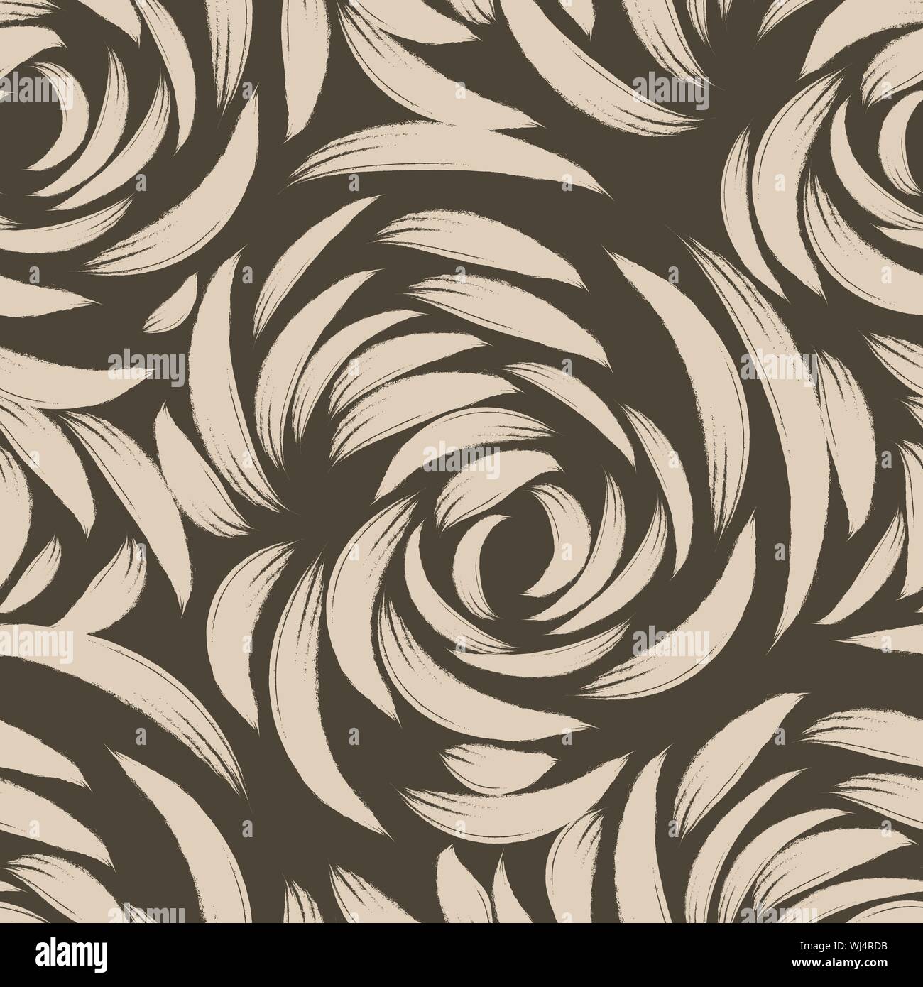 brown seamless pattern of lines or brush strokes in the form of arcs