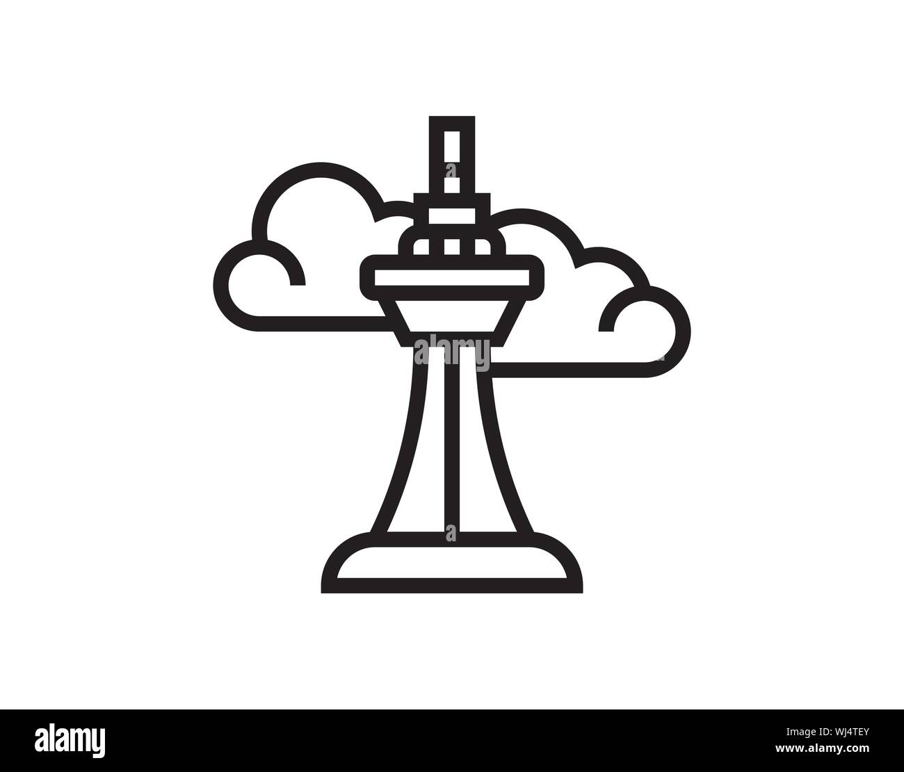 control tower icon on white background Stock Vector