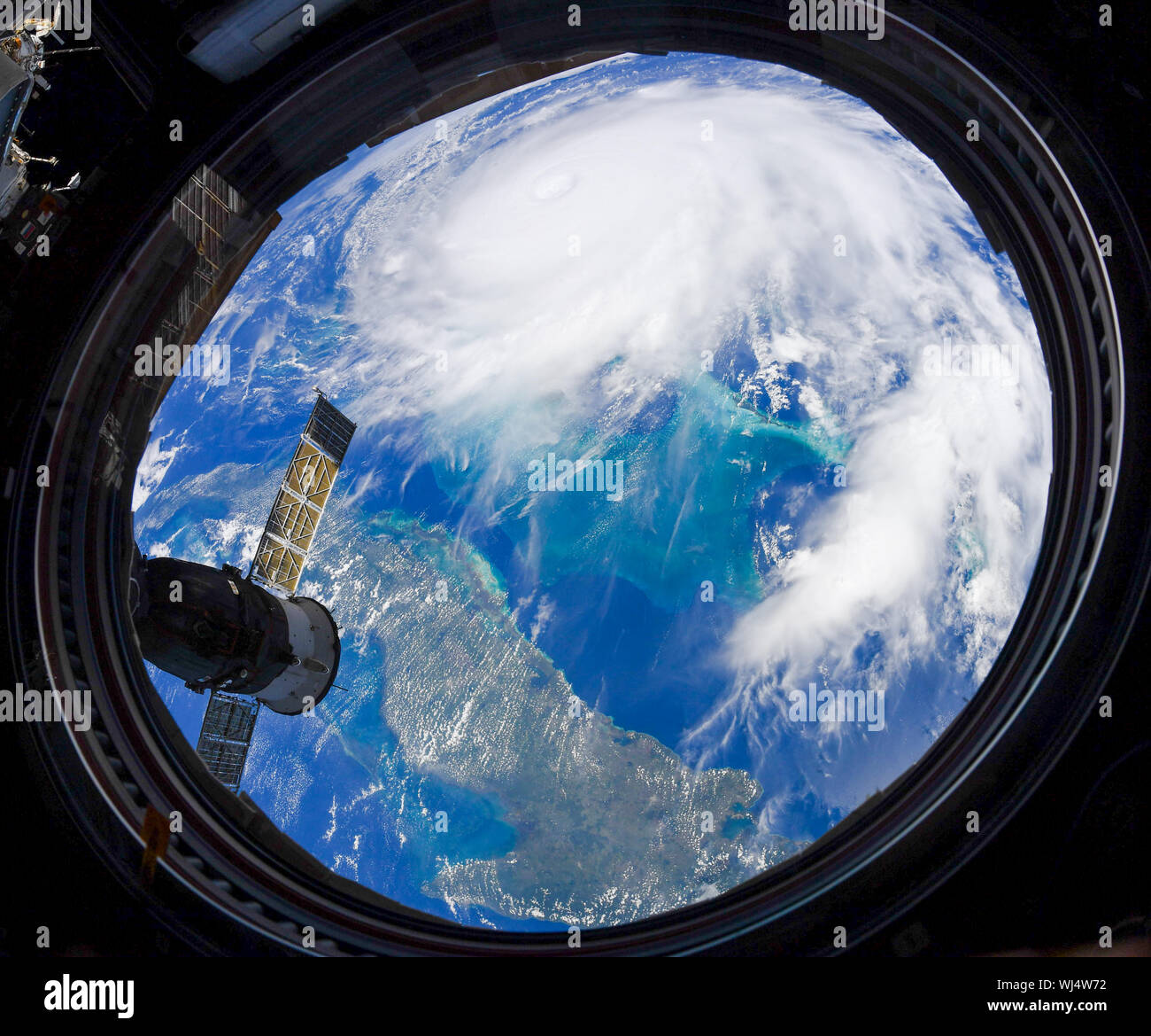 Hurricane Dorian seen from the ISS. September 2, 2019. The image is a handout from NASA Stock Photo