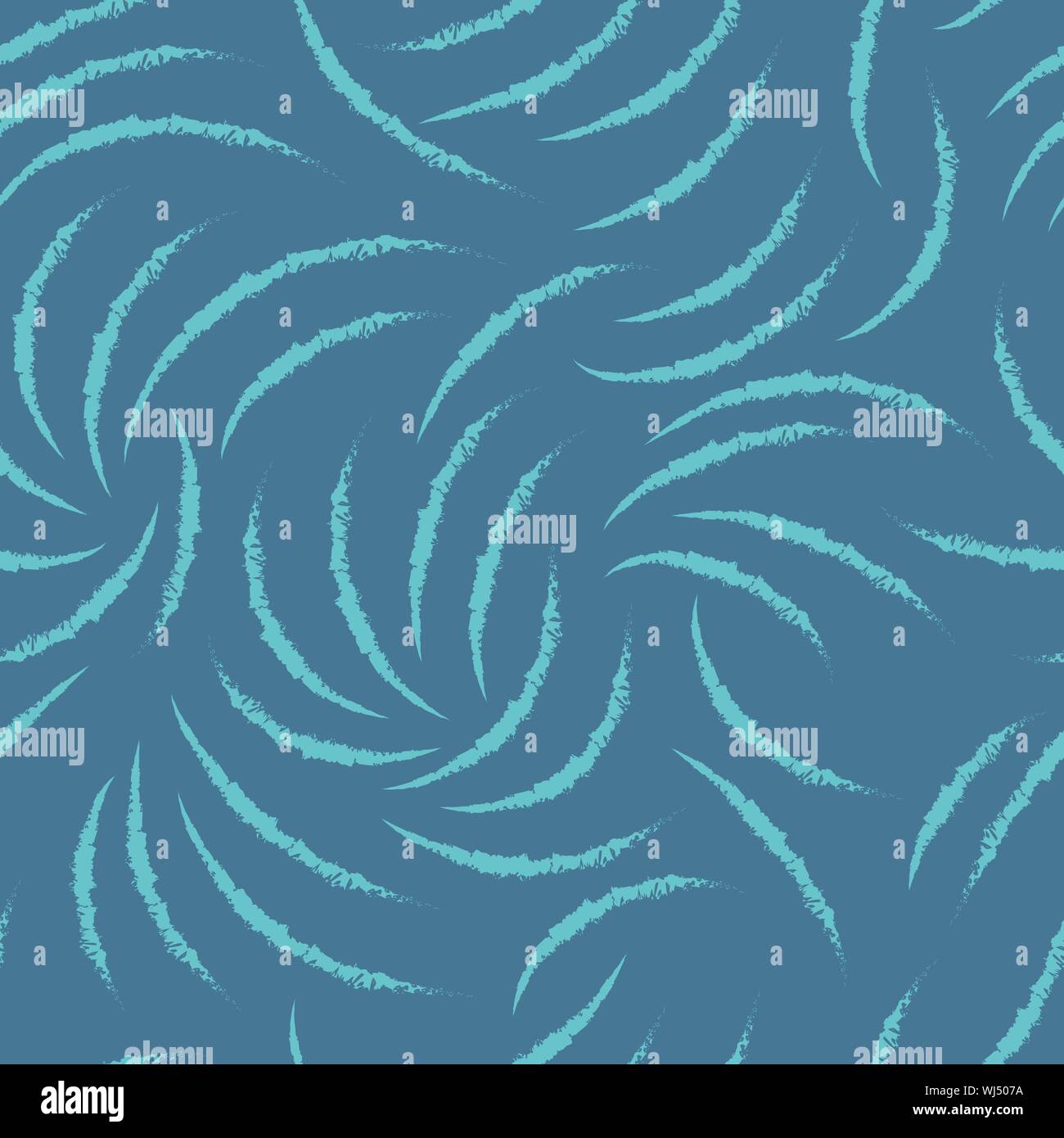 Abstract blue pattern of chaotic ragged arcs. Seamless linear pattern ...