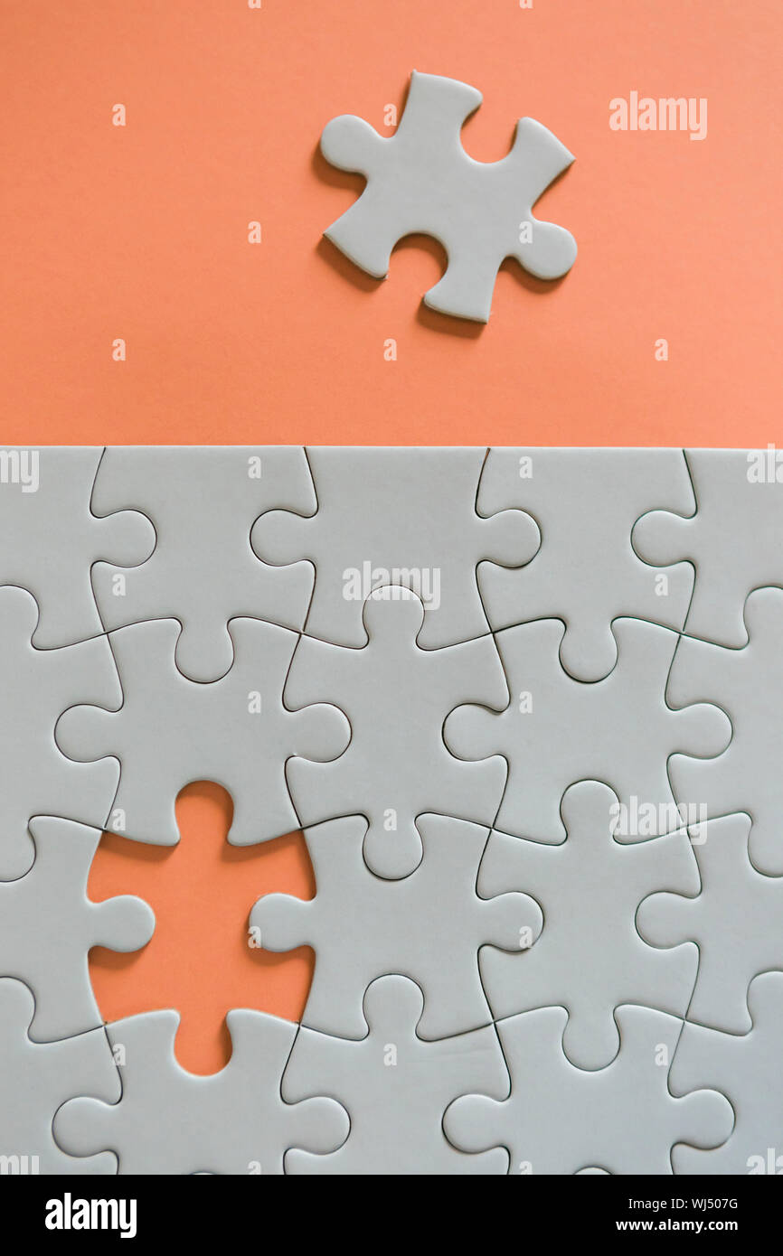 Final missing jigsaw puzzle piece Stock Photo Alamy