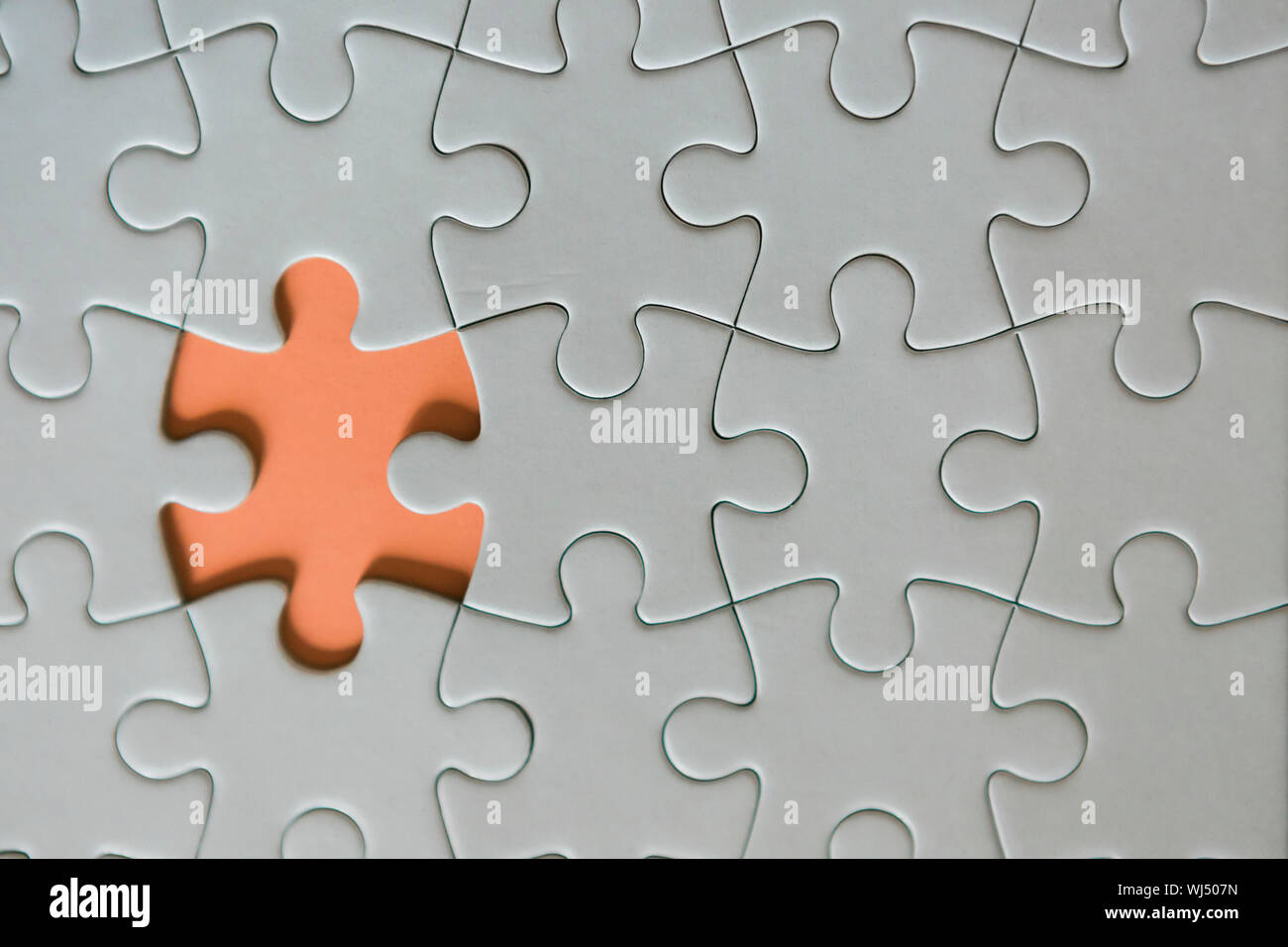 Missing jigsaw puzzle piece Stock Photo Alamy