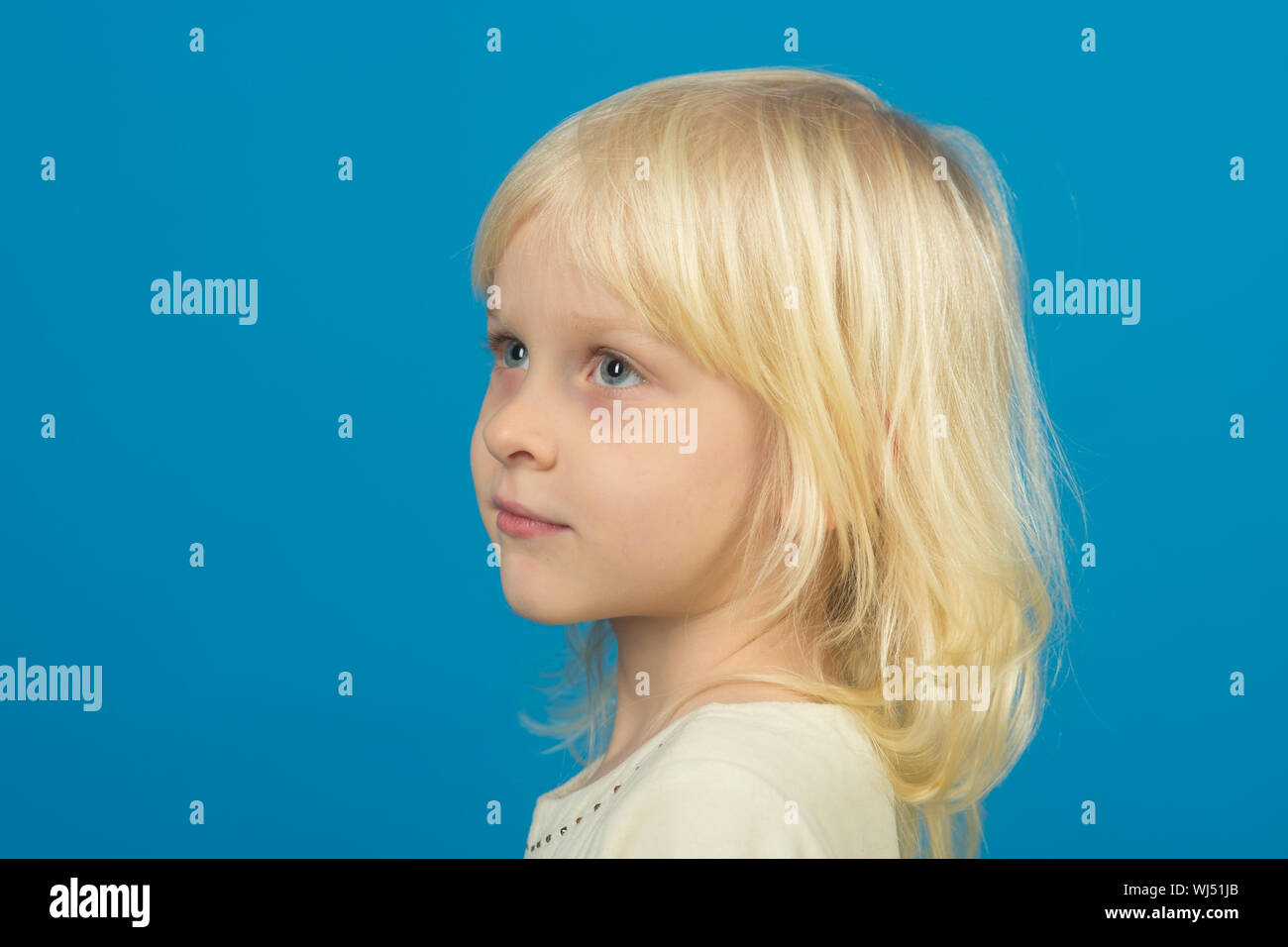 Kid With Blonde Hair Kid With Cute Face And Blonde Hair Stock