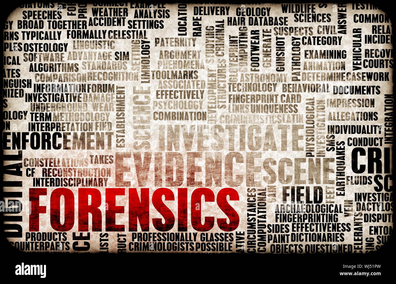 Forensics or Forensic Science as a Concept Stock Photo Alamy
