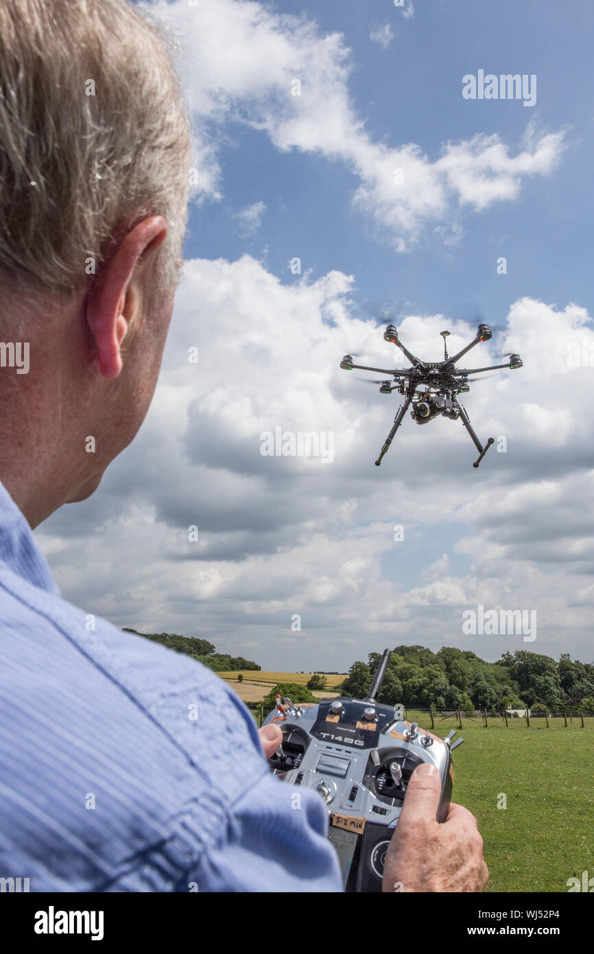 Drone in flight Stock Photo Alamy