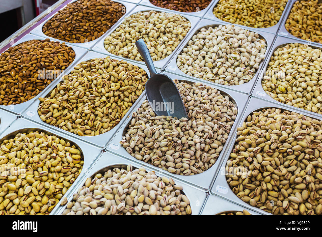 Dubai dried nuts in the street shop Stock Photo Alamy