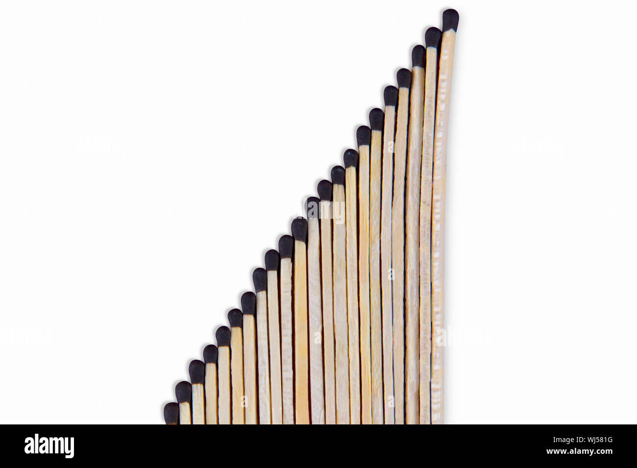 Matchsticks in shape of bar graph representing growth Stock Photo