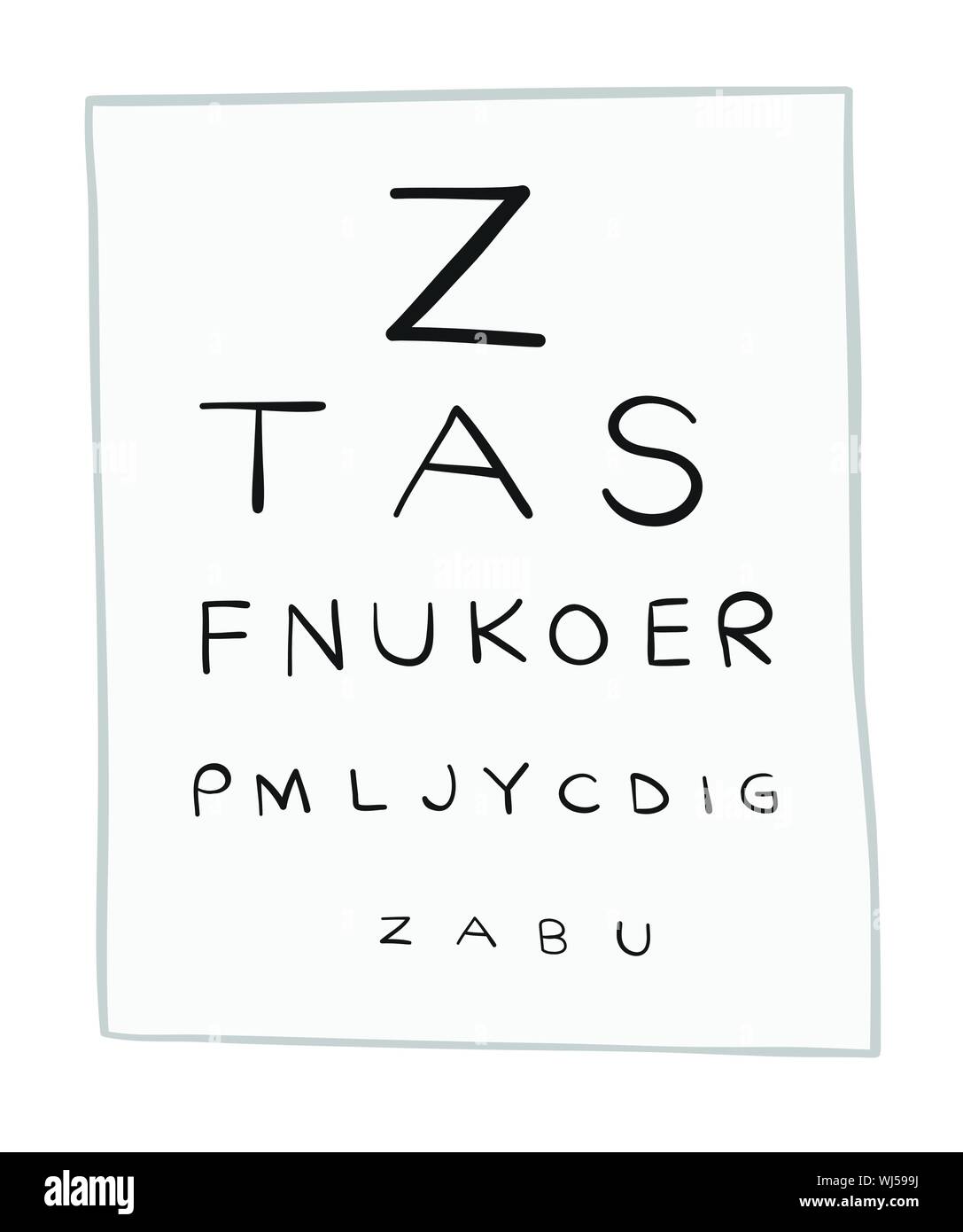 Eye Chart Letters