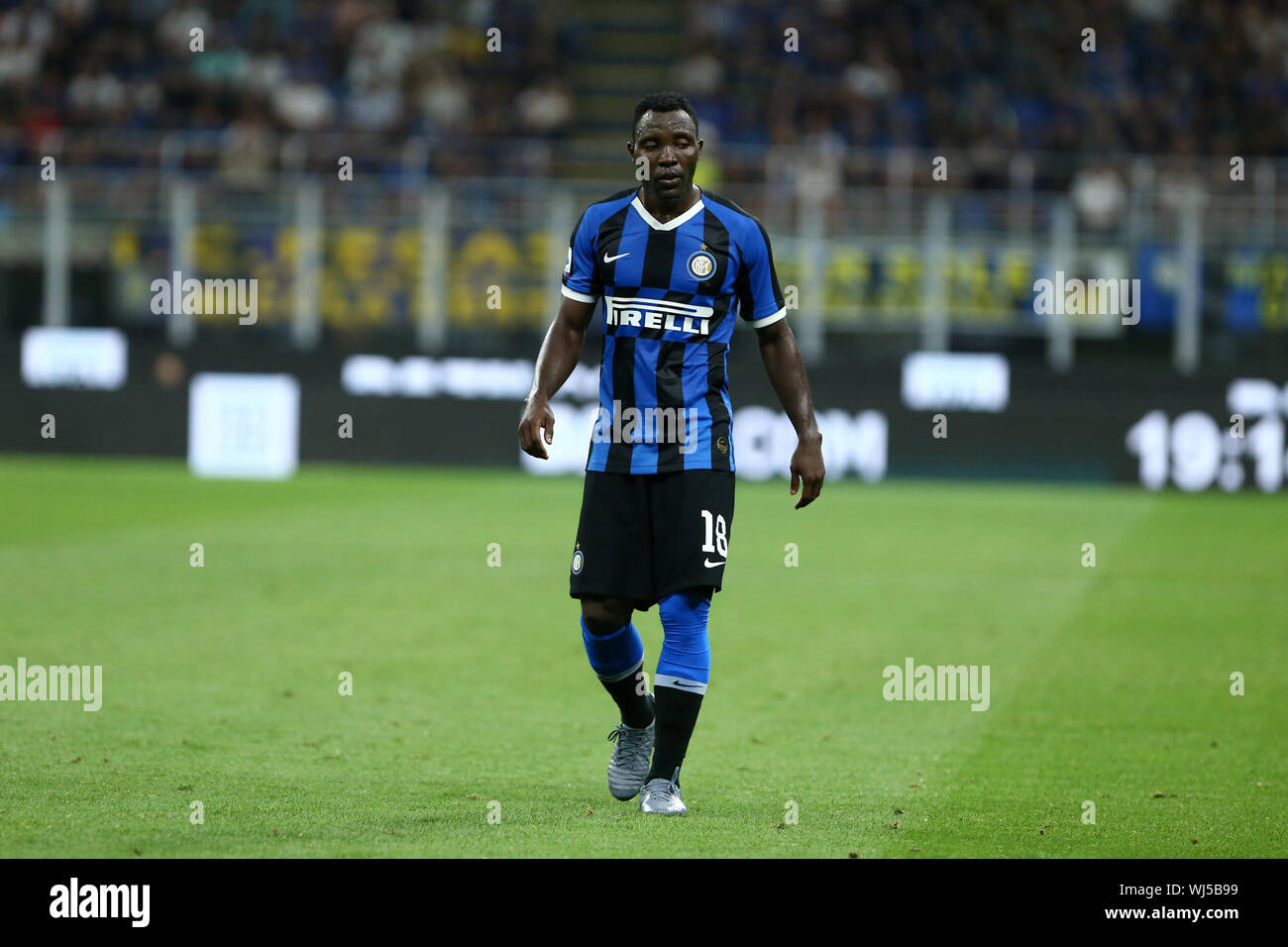 Milano, Italy. 26th August 2019. Italian Serie A. Fc Internazionale vs Us Lecce. Kwadwo Asamoah of FC Internazionale . Stock Photo