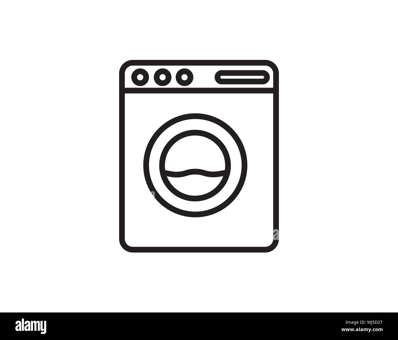 Washing machine icon vector, Flat style, Symbol, logo illustration. Stock Vector