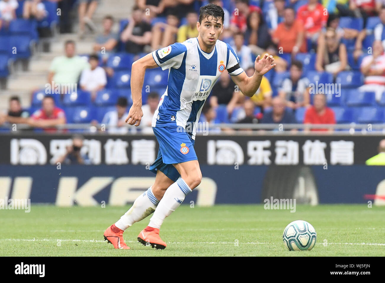 BARCELONA, 01-09-2019. LaLiga 2019/ 2020, date 3. Espanyol-Granada. Marc Roca of Espanyol. Stock Photo