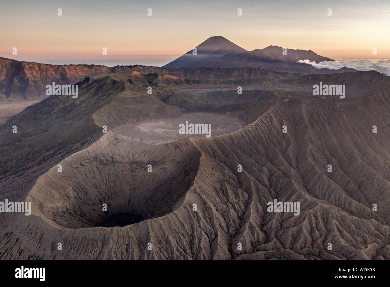 Mount Bromo volcano in the National Park in Eastern Java, Indonesia Stock Photo