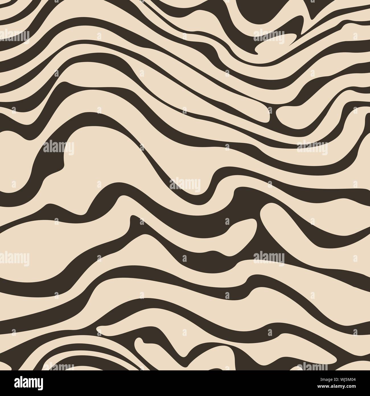 Brown Flowing Lines Seamless Pattern For Fashion Design Pattern