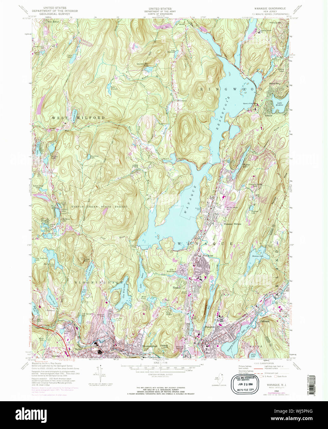 Map of wanaque hires stock photography and images Alamy