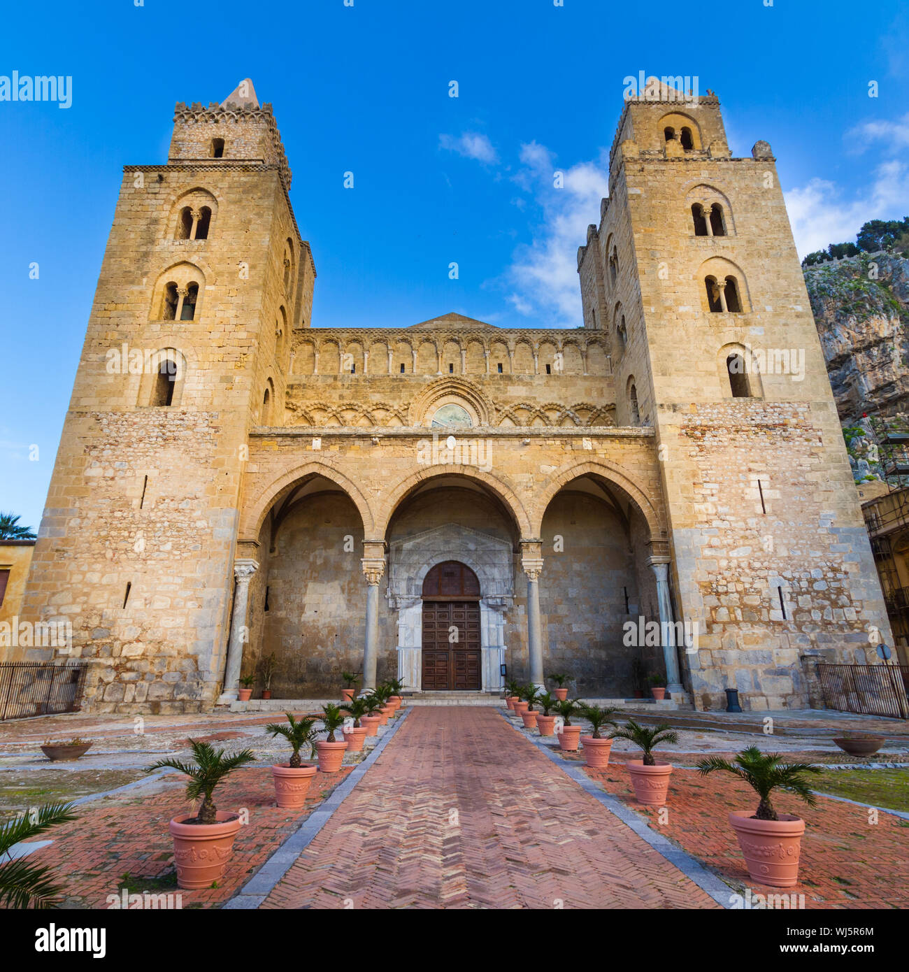 Medieval Norman Cathedral Basilica Of Cefalu Italian Duomo Di medieval-norman-cathedral-basilica-of-cefalu-italian-duomo-di