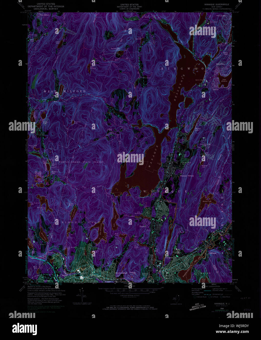 Wanaque map hires stock photography and images Alamy