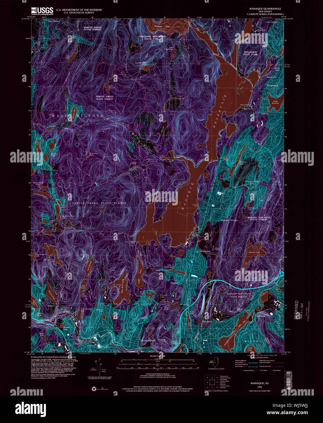 Map of wanaque hires stock photography and images Alamy