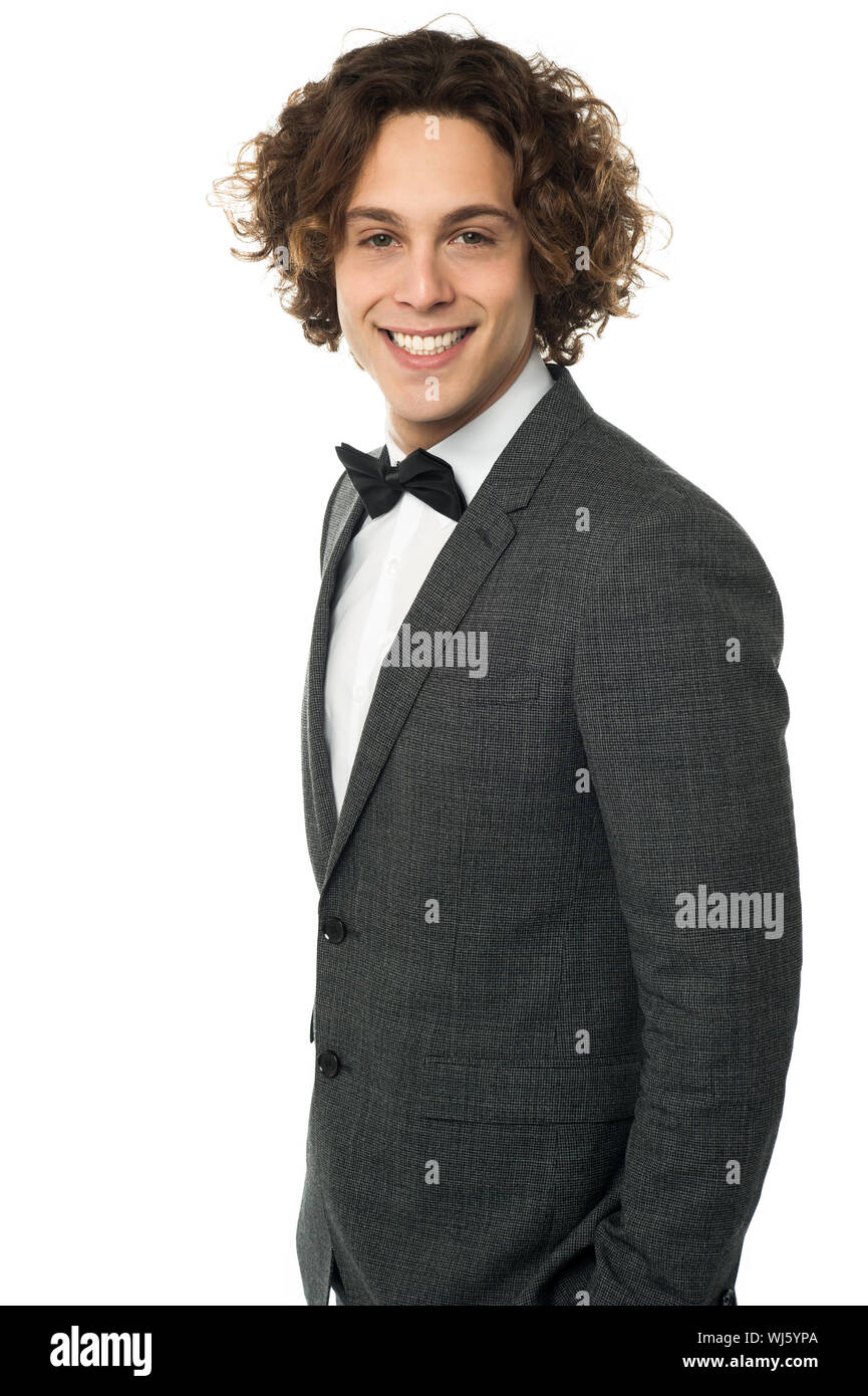 Young man pose turning hi-res stock photography and images - Alamy