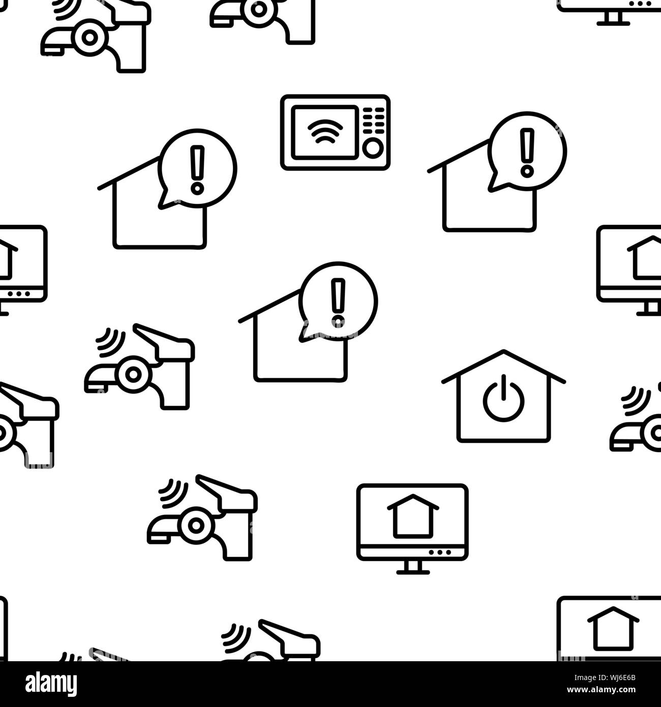 Smart Home Vector Seamless Pattern Stock Vector Image & Art - Alamy