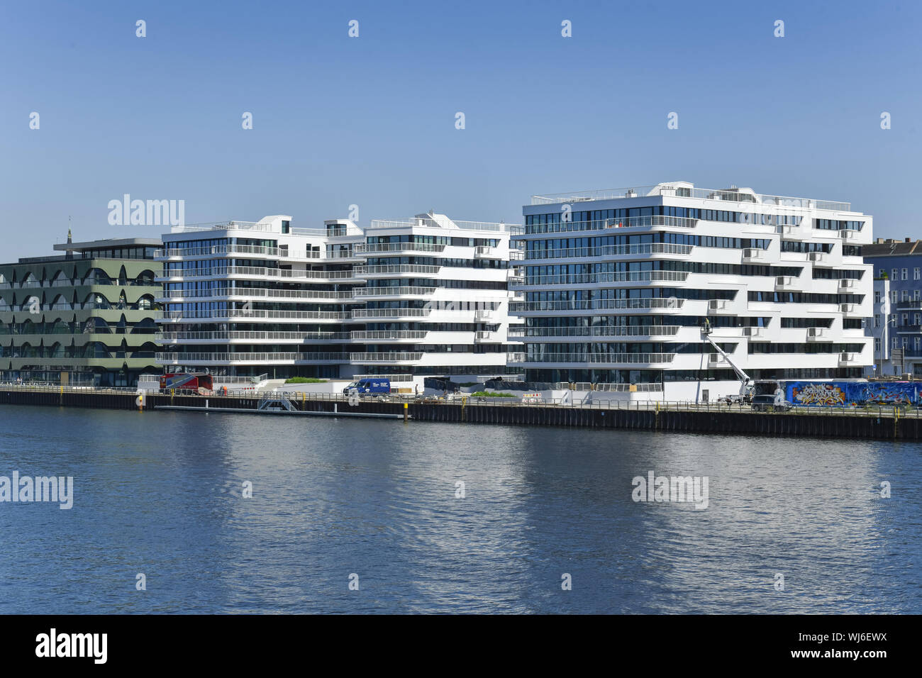 View, architecture, Outside, Outside, outside view, outside view, Berlin-Friedrich's grove, property, freehold flat, river, river, Friedrich's grove, Stock Photo