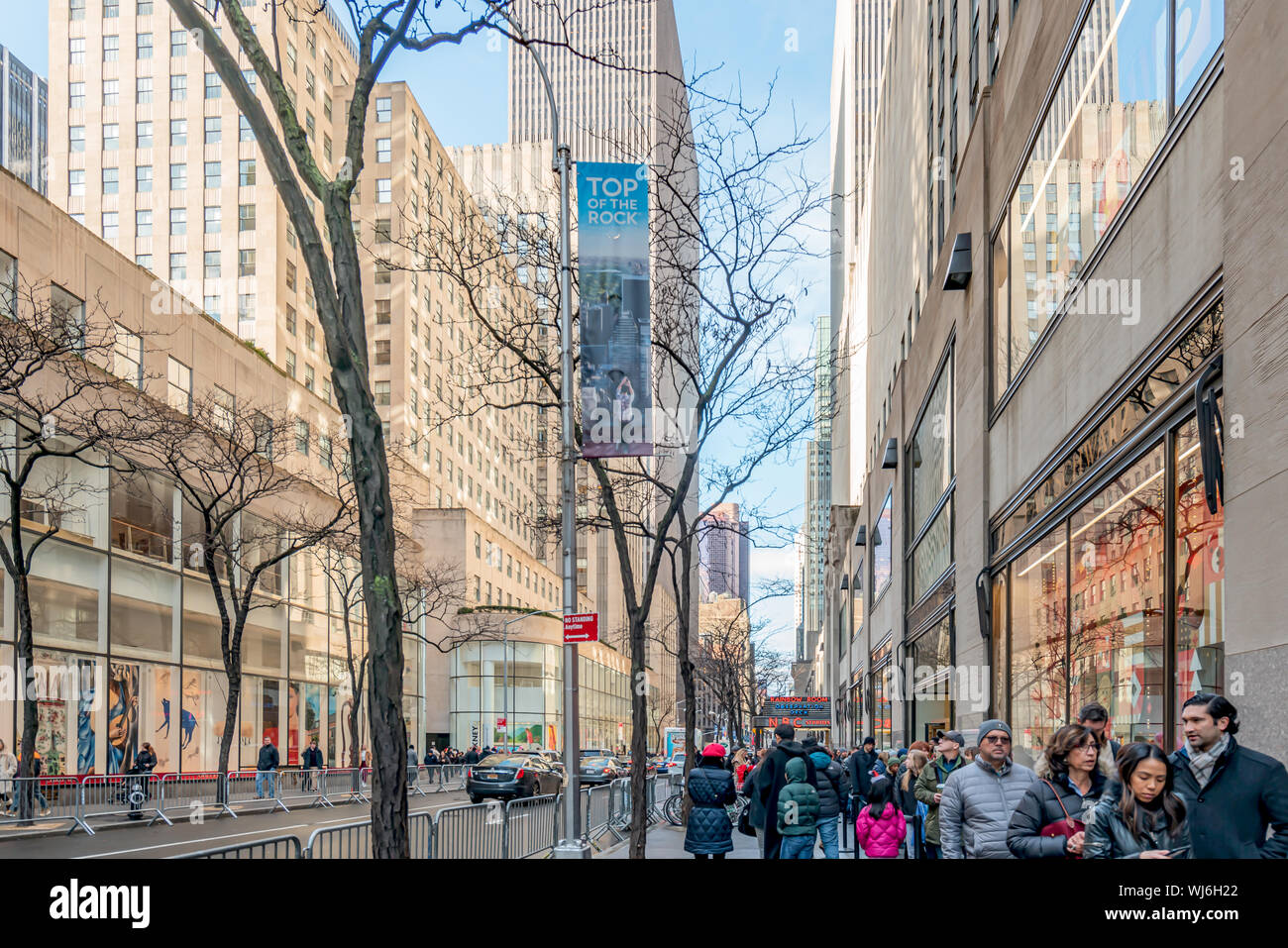 New York, NY, USA - December, 2018 - Having fun and shopping toys for Christmas at the famous Fao Schwarz Store in Manhattan, NYC. Stock Photo