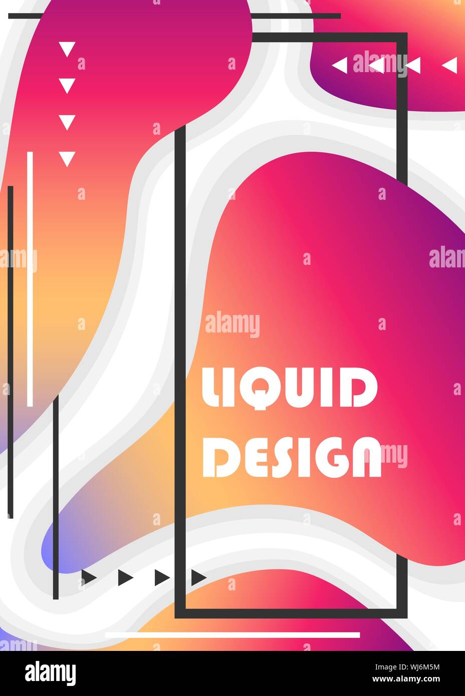 Futuristic trendy dynamic elements. Abstract background. Template for design with place for text. Stock Vector