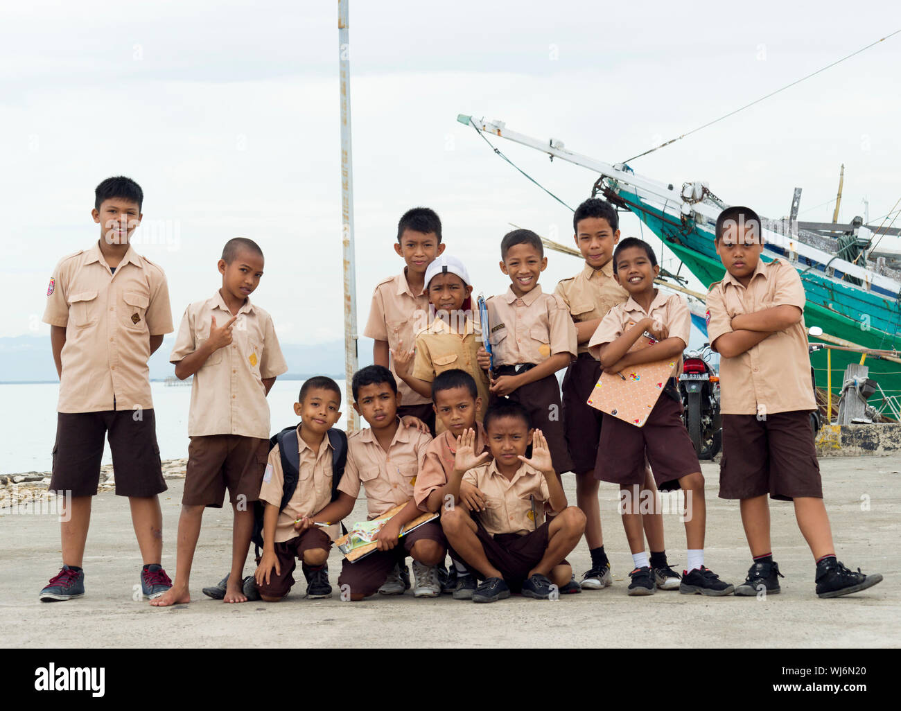 School Children, Makassar, Sulawesi, Indonesia, 2012 Stock Photo