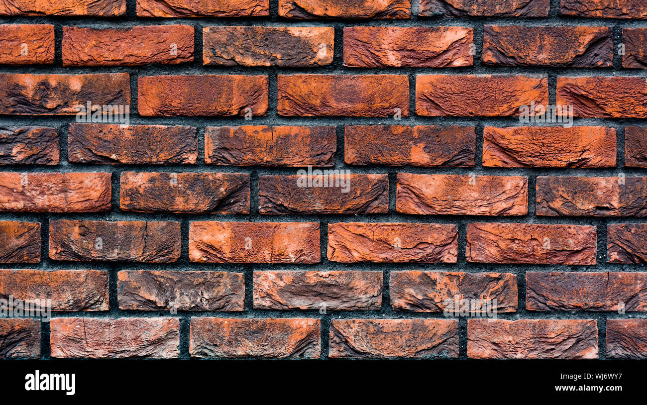 Brick wall background. Old red brick wall wallpaper. Loft design Stock  Photo - Alamy