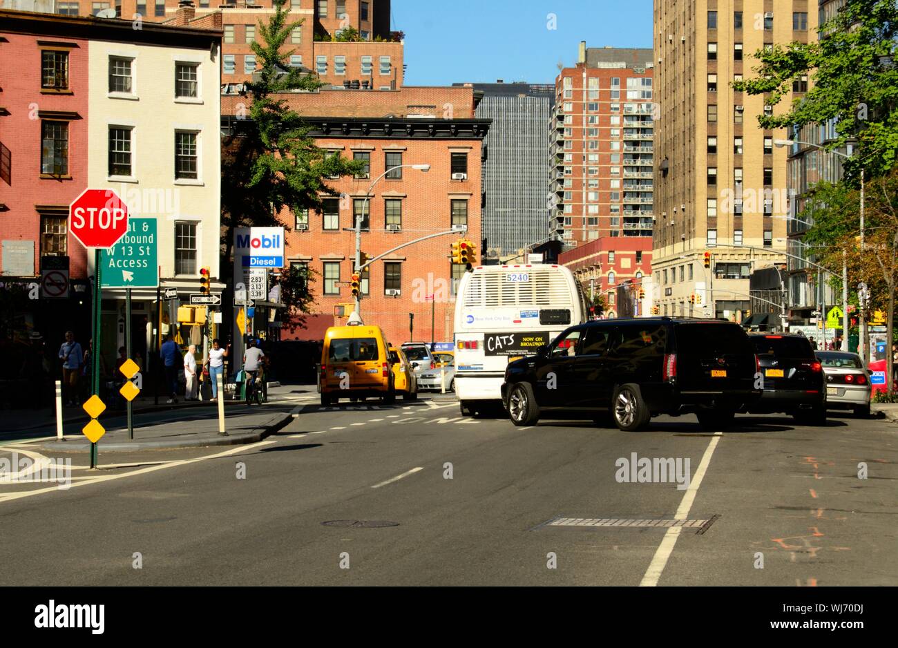 Street scene in Lower Manhattan, New York Stock Photo