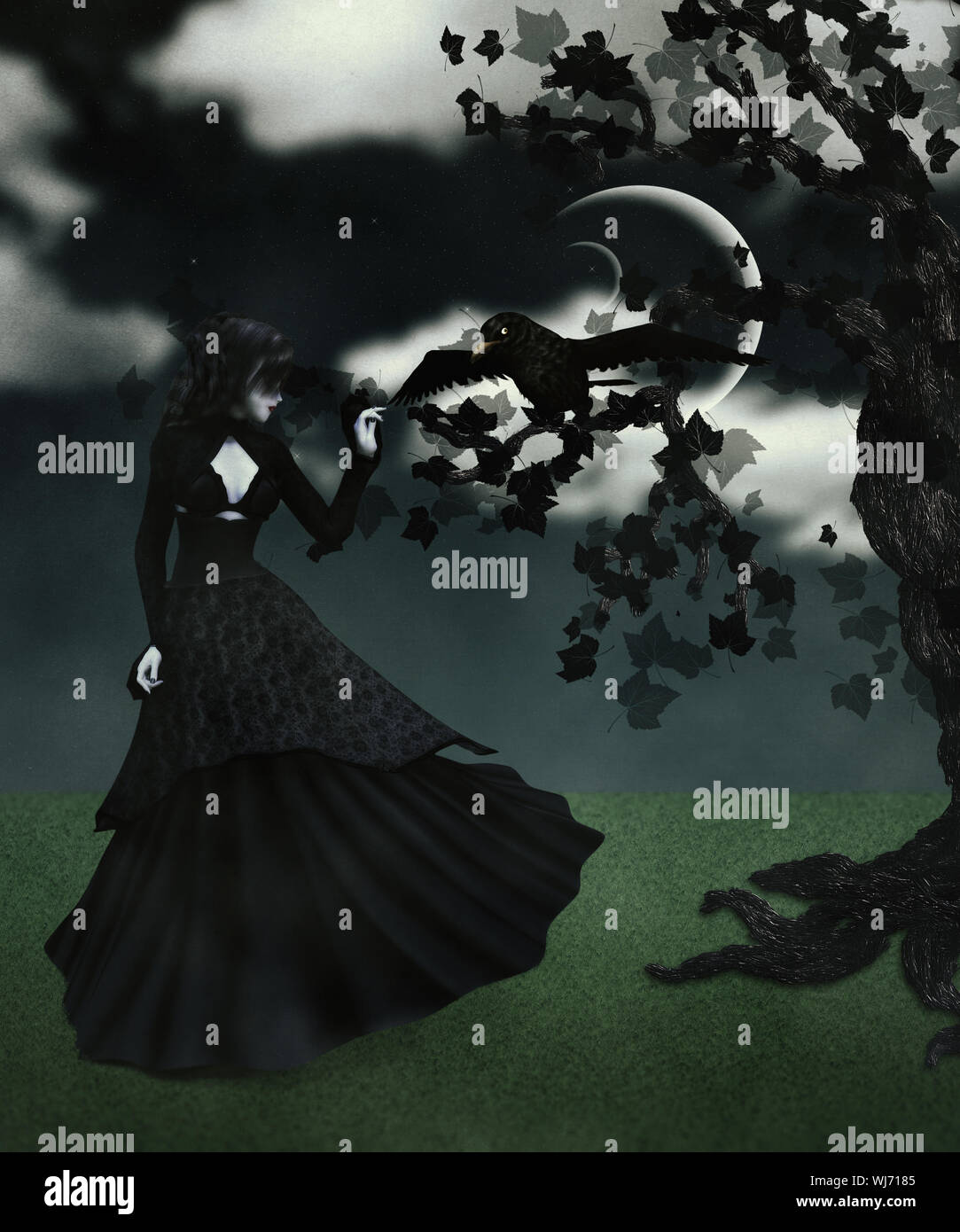 raven in black dress Shop Raven Feather Dress, Black Swan Feather Gown, Dark Fairy Costume, Halloween Costume, Witchy Dress,Dark Angel Costume,Whimsigoth Dress,Witchy -