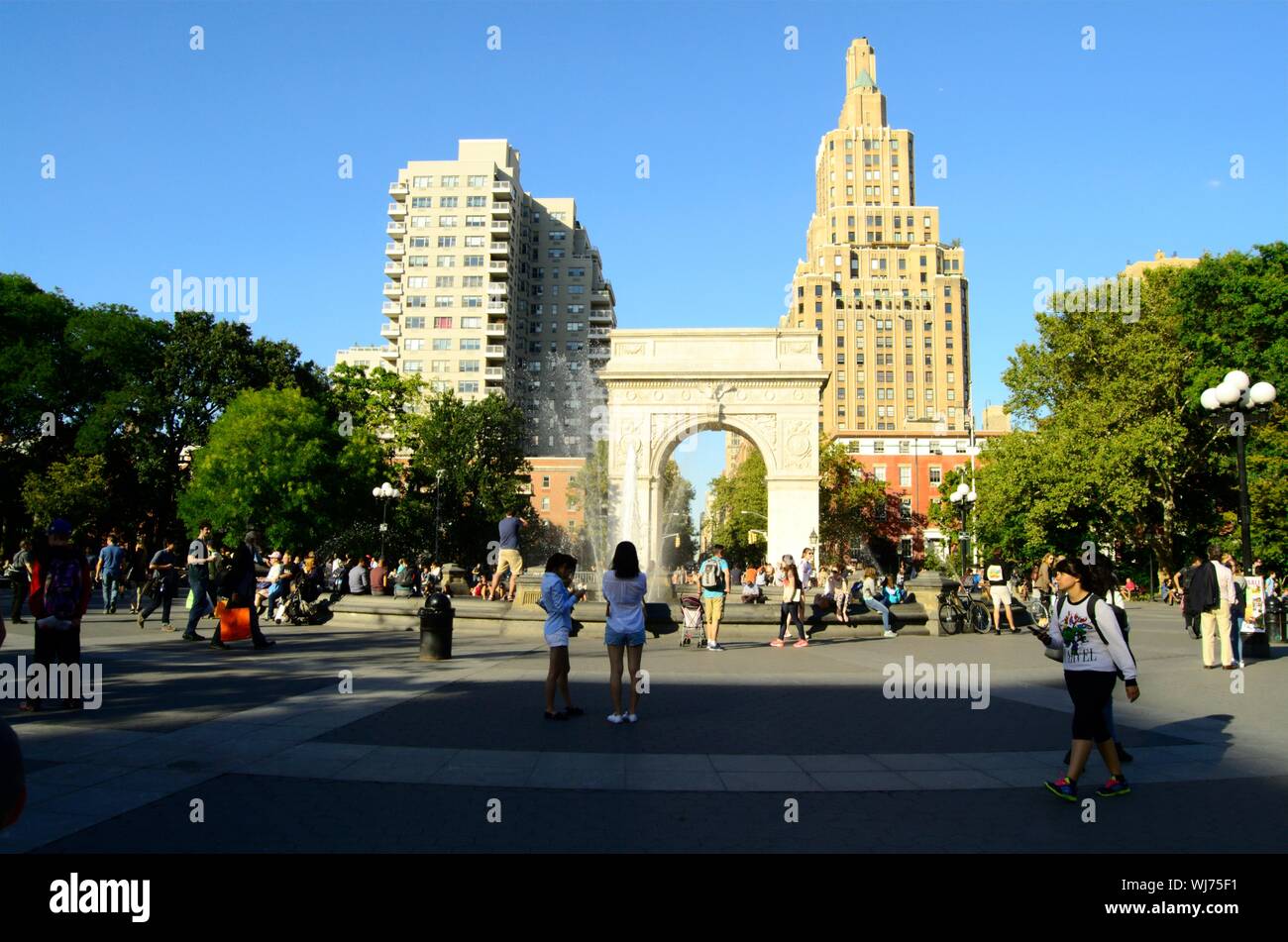 Washington Square Park in Lower Manhattan, New York Stock Photo