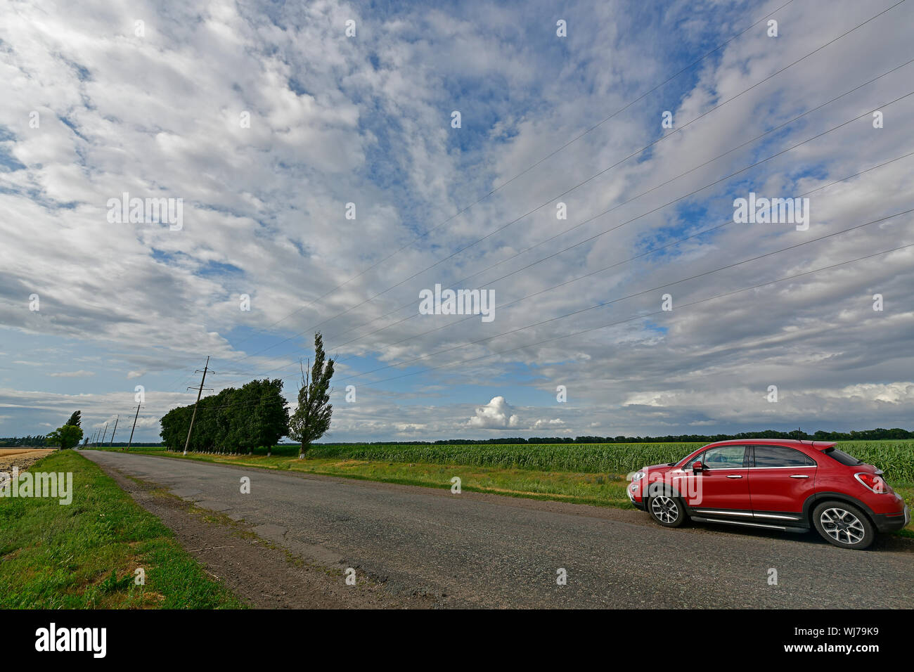 Rural landscapes. Mykolayivka village, Nikolaevsky village council, Petropavlovsky district, Dnipropetrovsk region, Ukraine. Stock Photo