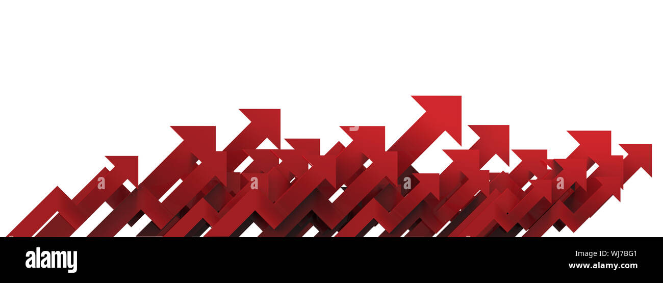 Red arrow. Growing business background concept.3D rendering Stock Photo ...