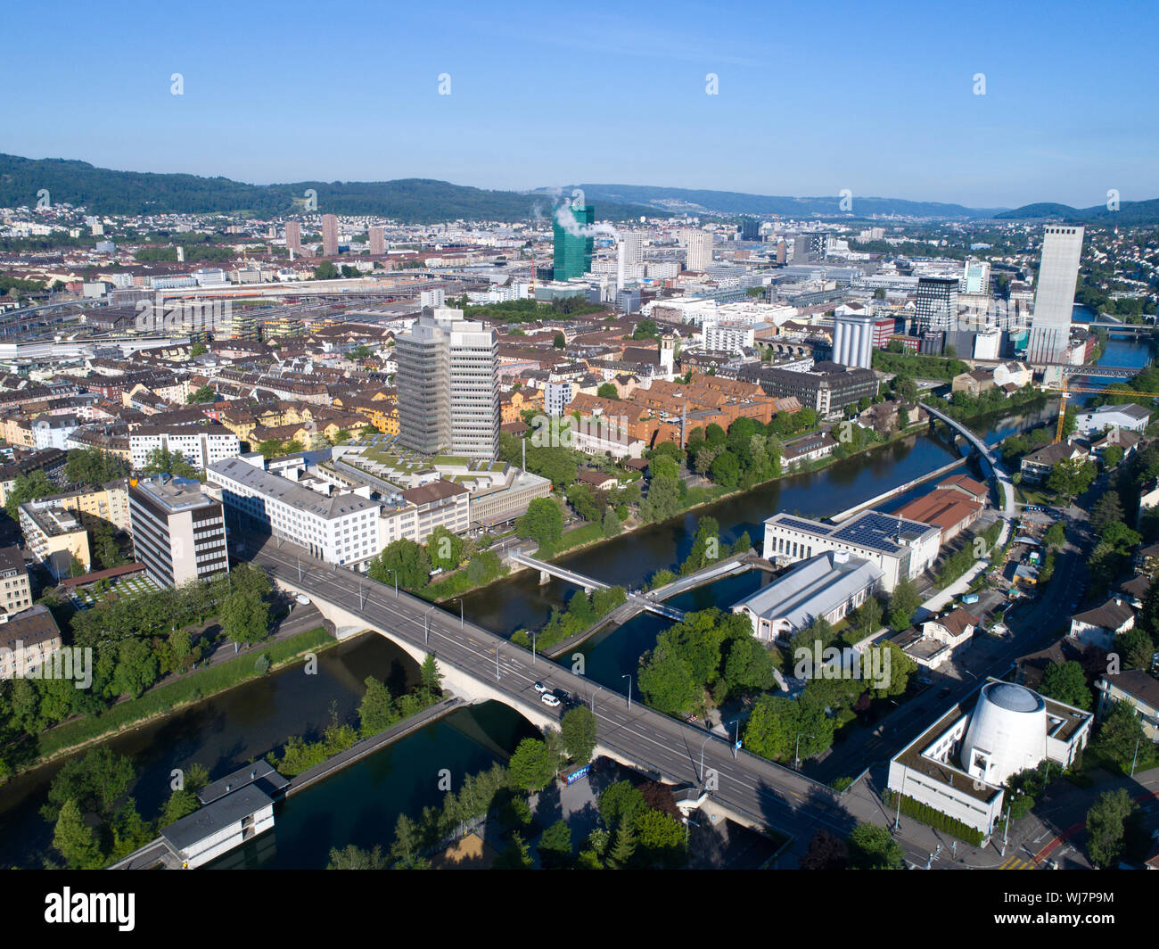 Aerial view Zurich district 5 Stock Photo
