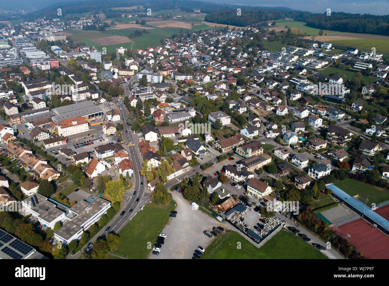 Wohlen AG aerial photograph Stock Photo