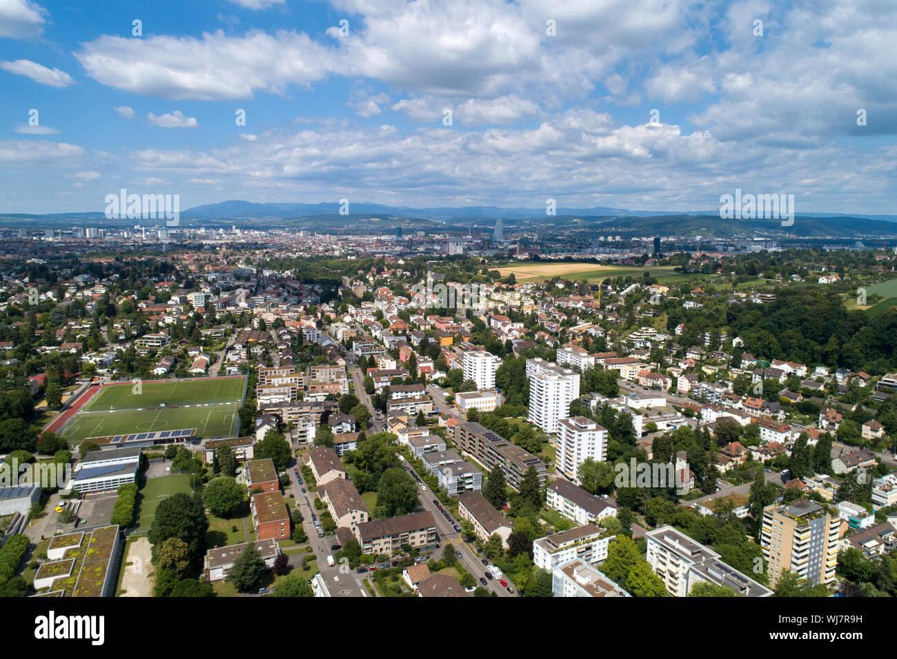Binningen Switzerland aerial view Stock Photo