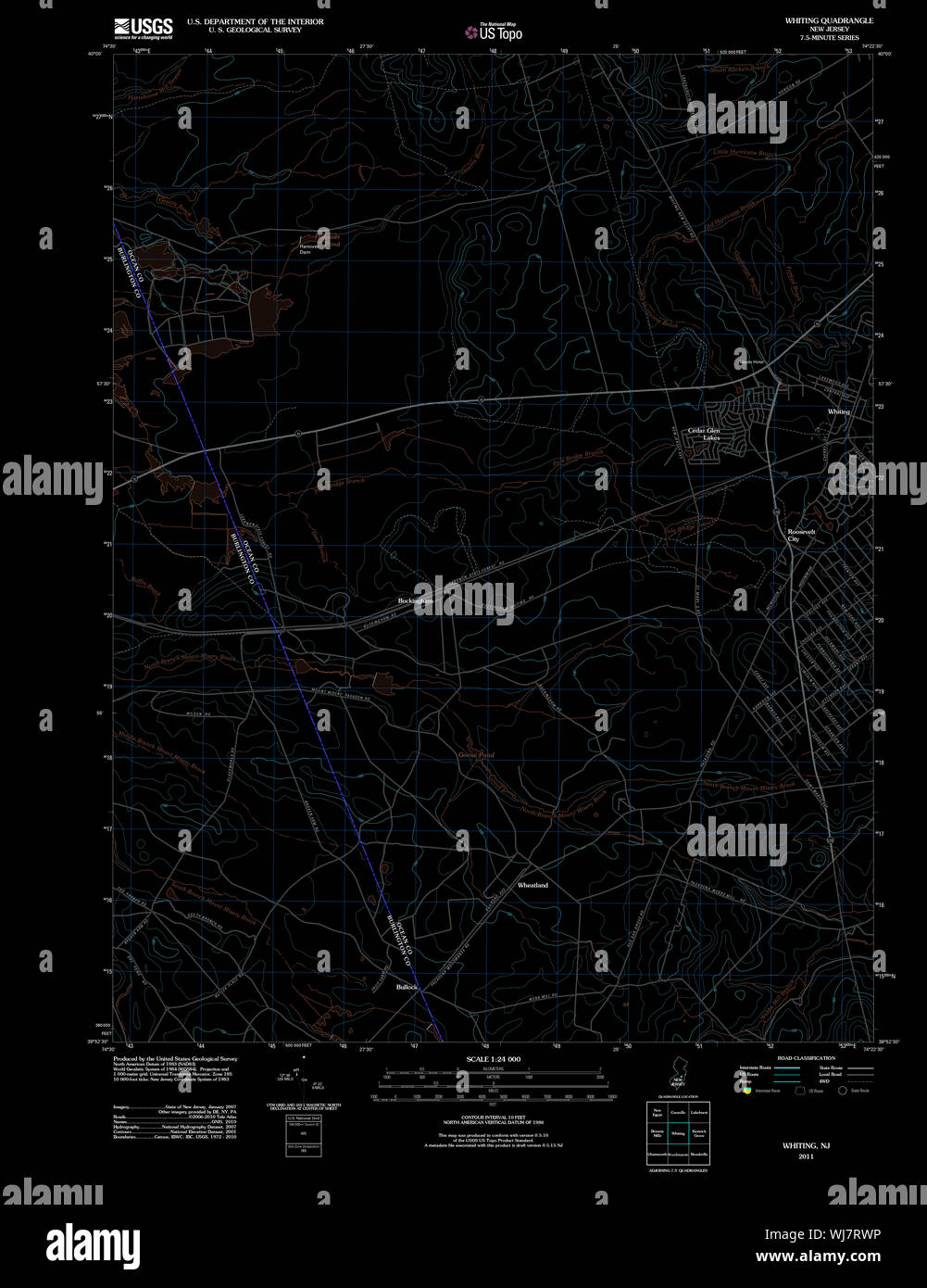 Map of whiting hires stock photography and images Alamy