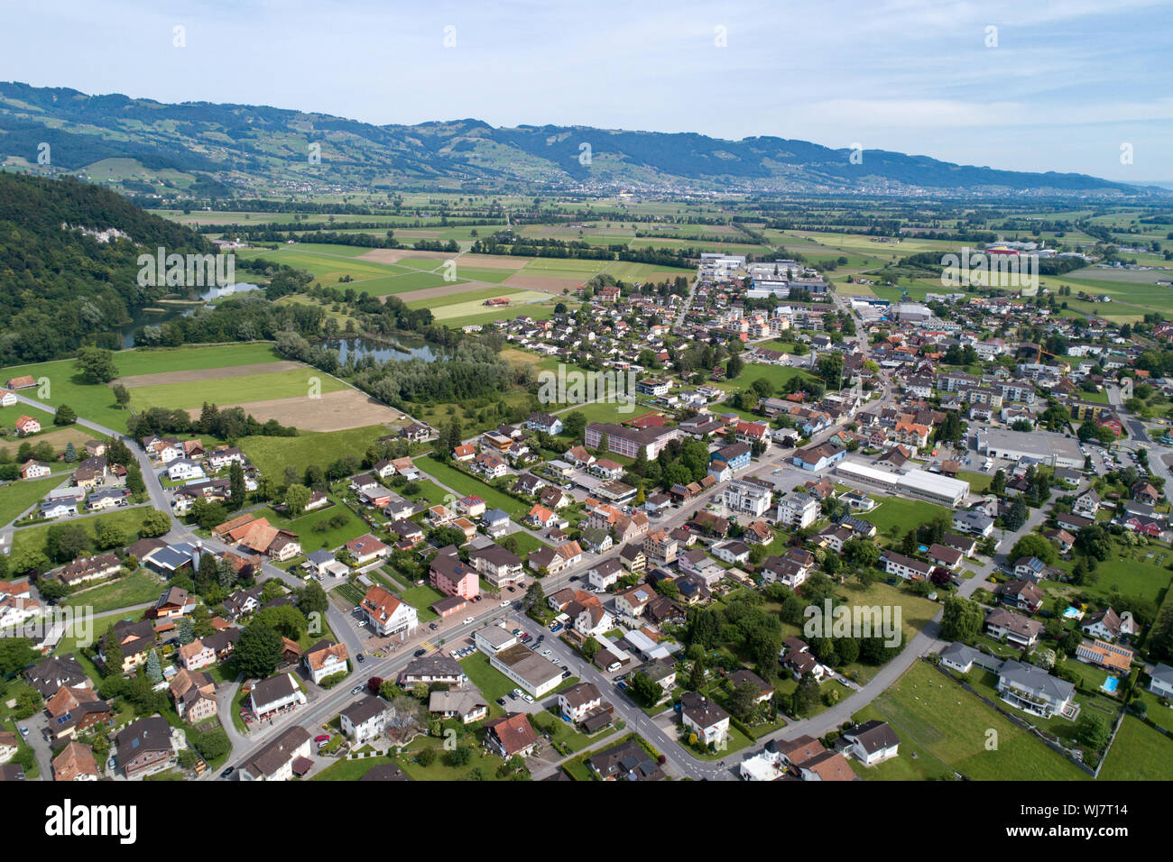 Aerial picture Oberriet Stock Photo