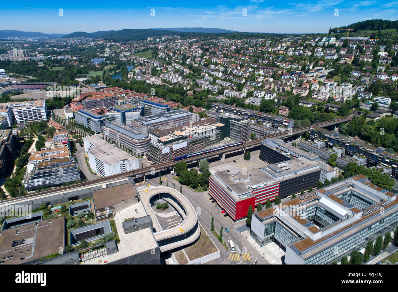 Aerial view Zurich district 5 Stock Photo