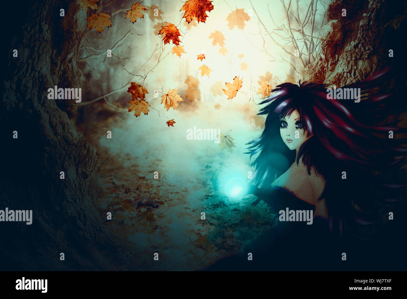 An Old Witch Looks Down At A Dark Background, Picture Of An Ugly Witch  Background Image And Wallpaper for Free Download