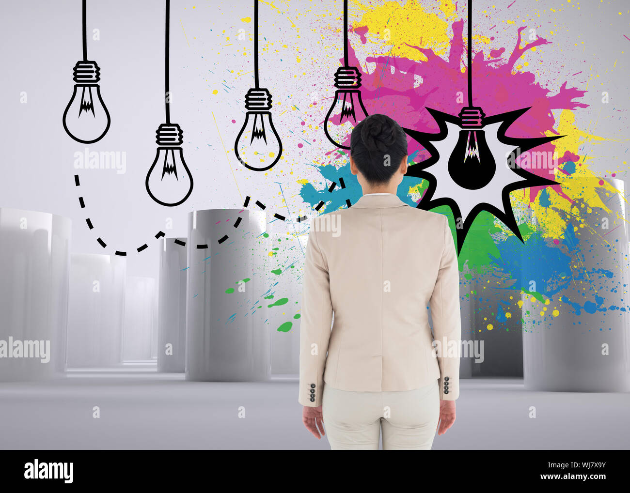 Abstract splatter with woman hi-res stock photography and images - Alamy