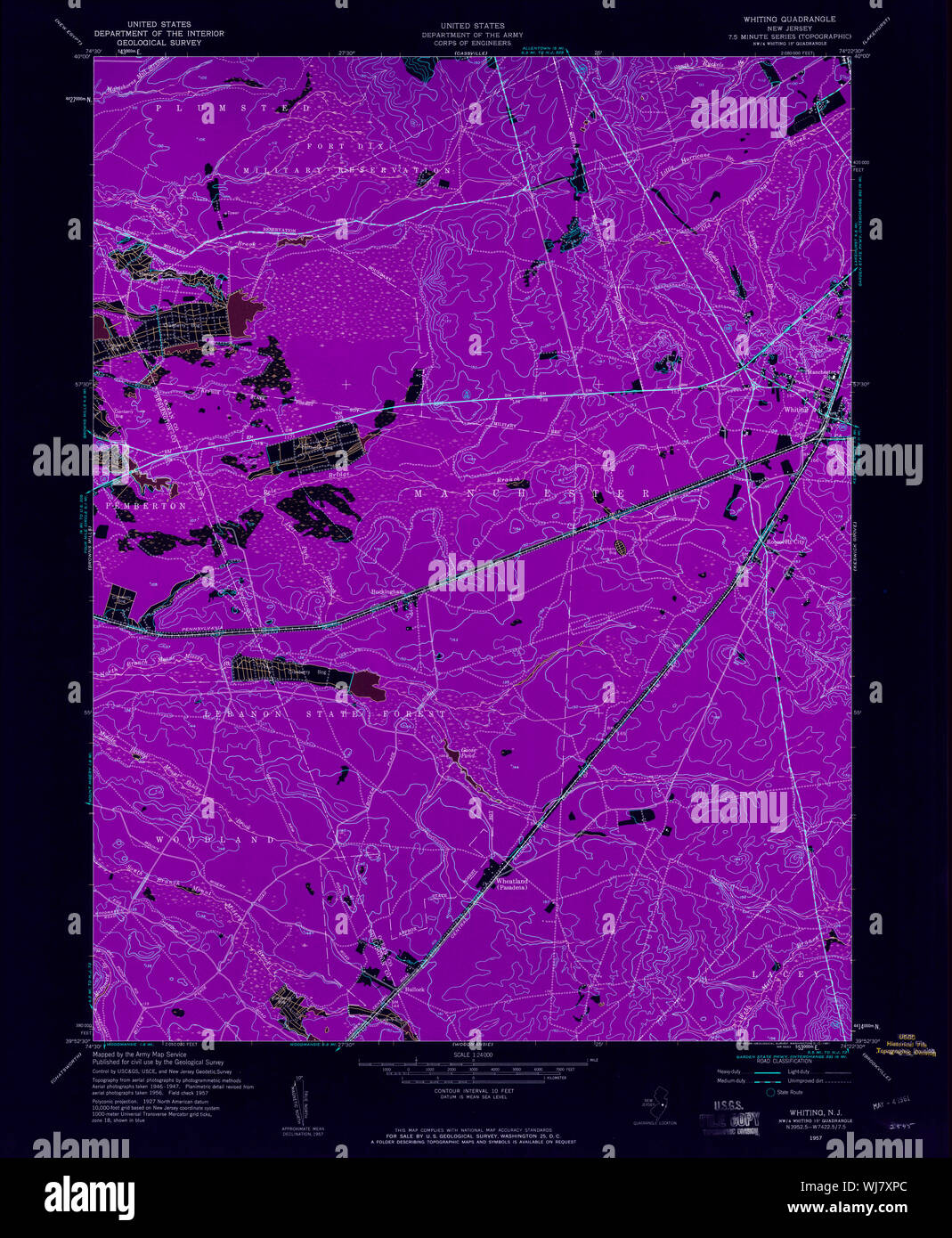Map of whiting hires stock photography and images Alamy